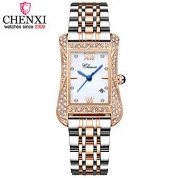 Other Watches CHENXI 318 Luxury Women Bracelet Stainless Steel Waterproof Ladies Quartz Watch Fashion RoseGold Female Wristwatch 230809