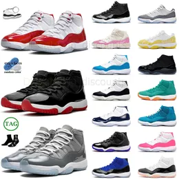 OG 11S Męskie Trenerzy Jumpman Bucidball Buty 11 Projektant Grey Cherry Walentynki Pink Neapolitan Hoded Pantone Jords Women Snakakin Sports Sports