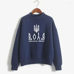 Kvinnors hoodies frihet ukrainska ukraina brev tryck kvinnor älskare gåva tröjor femmes långärmad vårens hösttoppar för kvinnlig