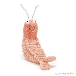 Fyllda plyschdjur 22/30 cm Plush Shrimp Toys Söta Sheldon Shrimp Dolls fyllda mjuka djurbyssa dockleksaker för babybarn födelsedagspresent R230810