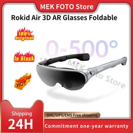 VR 안경 Rokid Air 3D AR 안경 접이식 VR 스마트 안경 120 "화면 1080p OLED 듀얼 디스플레이 43 ﾰ FOV 55PPD 홈 게임보기 장치 230809