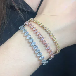 Braccialetti di fascino a forma di occhio trasparente diamante aaa