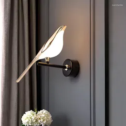 مصابيح الحائط Magpie بسيطة غرف نوم إبداعية الخلفية El Bedside LED LID LID