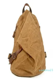 Su geçirmez takım yağ balmumu tuval çantası ami khaki men039s deri açık seyahat sırt çantası