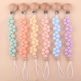 1pc baby pacifier clip chain silicone bead dummy chain stair chain newborn neploard chains nipple jolder baby baby baby toys baby adems
