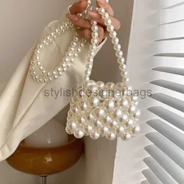 크로스 바디 2023 여름 진주 가방 여성의 그물 레드 스몰 가방 크로스 바디 백 다목적 미니 손 woven im pearl bagstylishdesignerbags