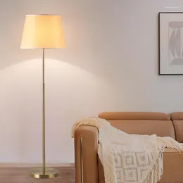 Stehlampen Einfache Moderne Stoffschirm Gold Schwarz Metall Wohnzimmer Sofa Seite Schlafzimmer Lesewohnung Nordische Dekoration Lampe