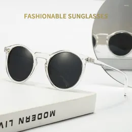 Solglasögon 2023 Fashion Tac Lens Polarised Retro Transparenta Frame Women Driving Glasses Ris Nail Style UV400 Shades