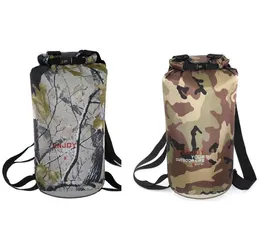 20L Large Waterproof Dry Bag Camo Backpack Portable Hiking Swimming PVC Ocean Pack Swimming Buoy Floating drift bags