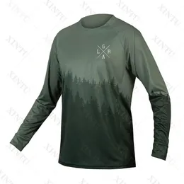 Cycling Shirts Tops Loose Rider Men's Long Sleeve Jersey Mtb Cycling Shirt BMX Downhill Camiseta Motocross Mx Enduro Breathable Apparel 230810