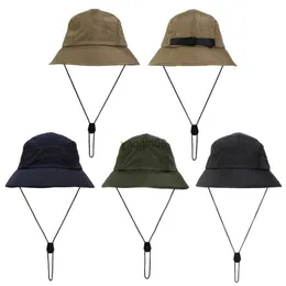 Wide Brim Hats Bucket Hats Bucket Hat Foldable Fisherman Hats Unisex Outdoor Sunhat Hiking Climbing Hunting Beach Fishing Adjustable Men Draw String Cap HKD230810