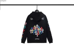 Scroll Hoodies Sweaters Heartz Erkek Kalp Moda Kalpleri/Crowe Chrome Tasarımcı Gömlekler Çapraz Renkli Baskı Mektubu fermuar Hoodie