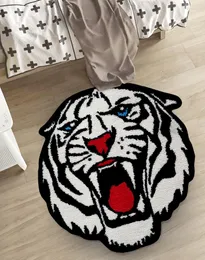 Halılar Düzensiz Hayvan Tiger Alan Halı Oturma Odası Yatak Odası Kabarık Banyo Halı Ev Dekoru Korkak Kafa Sanat Kat Mat