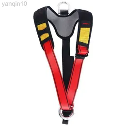 Rock Protection Shoulder Belt Climbing Strap Mountaineering Safety Down Burs Aerial Work Protector Equipment Outdoor Expansion Rappelling Harness HKD230810