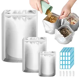 収納バッグは、食品のためにマイラーセット100を厚くします再利用可能な熱シール可能な再密封可能な気密臭い包装包装バギー