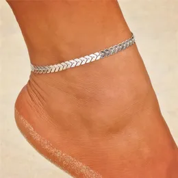 Anklets Tobilo punk vintage strzały plażowa stóp kostka dla kobiet bohemian złota kolor żeńska bransoletka biżuteria