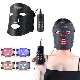 Face Massager Home استخدم سيليكون مرنًا لرفع الوجه اللاسلكي أقنعة LED Red Light Pdt Beauty 4 Colors LED Mask 230809