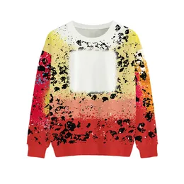 Wholesale Sublimation Bleached Sweatshirt Party Supplies Heat Transfer Blank Bleach Hoodies fully Polyester US Sizes for Men Women 003