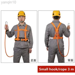 Rock Protection 3m Safety Belt Anti-fall High Altitude Work Construction Wear-resistant Safety Rope Belts Set for Electrician Outdoor Climbing HKD230810