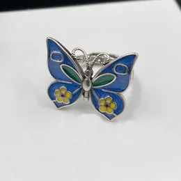 2023 Fashion Boho Butterfly Pearl Diamonds Pierścienie pszczoły dla kobiet luksusowy projektantka pierścionka biżuteria prezenty imprezowe z pudełkiem Cgr7-12