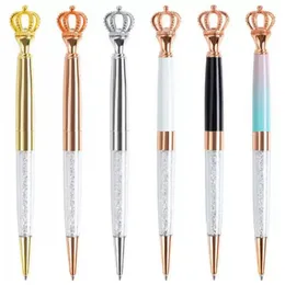 Rhinestone Crystal Ball Pen Crown Pen Pen School School Office Bureds