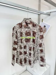 23SS Designer Dress Dress Dress Dress Autumn/Winter Men Pumpkin Dot Print Long Sleeve High Juky Cotton Shirt بالإضافة إلى الحجم