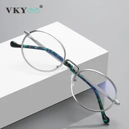 Станки для чтения Vicky Retro Metal Women Homan Groate Glasses Myopia Repress Glasses Hyperopia против синего света оптические очки рамы PFD3058 230809