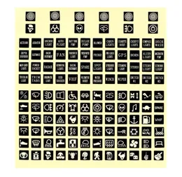 Bilknapp Lysande klistermärken med grönt fluorescerande papper modifierade med universellt husdjursvattentäta, slitbeständiga och lysande switchbil klistermärken