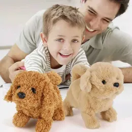 Stuffed Plush Animals Baby Toy Dogs That Walks and Barks Tail Wagging Plush Interactive Electronic Pets Puppy Montessori Toys for Girls Toddlers Kids