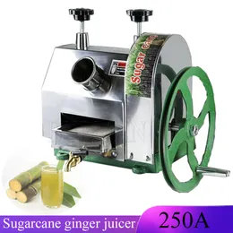 Kommersiell handhållen sockerrör ingefära juicer rostfritt stål fruktbutik kall drink shop