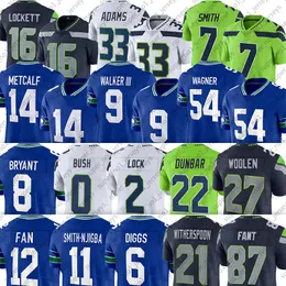 54 Bobby Wagner Jerseys Seattles Football Seahawkes Woolen Tyler Lockett Jaxon Smith-NJigba Dk Metcalf Geno Smith Quandre Diggs Kenneth Walker Witherspoon