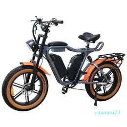 48V 전기 자전거 지방 타이어 E 자전거 20 휠 크기 전기 하이브리드 자전거 이중 모터 리튬 배터리 마운틴 전기 도로 자전거