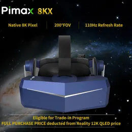 VR -glasögon PiMAX Vision 8kx VR 3D IMAX HD Virtual Reality Stream Game Glasses 8K Plus Hand Tracking Controller Surround Stereo Headset 230809