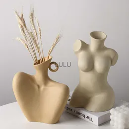 Абстрактная бюст -цветочная ваза Nordic Body Art Керамическая ваза для дома спальня