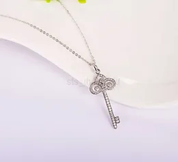 Pendant Necklaces TKJ Egypt Style Key of Life Silver Necklace with AAAA+ Cubic Zirconia Gift For Women Lover Pendant