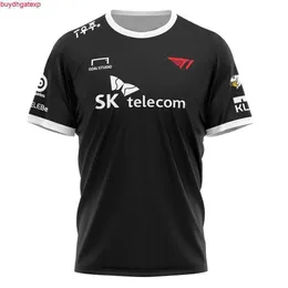 2023 Team Esports Men's and Women's T-shirts Skt T1 E-sport Uniform Faker Keria Oner Zeus Gumayusi Fans Jersey Custom Name Summer O-neck Fashion T-shirt