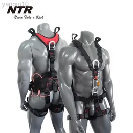 Rock Protection Construction Safety Full Body Harness Belt Fall Protection Outdoor Rock Climbing Harnesses Professional Assemable Gear HKD230810