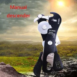 Rock Protection Professional Rock Climbing Descender Equipment for 8-13mm Rope Self-braking Stop HKD230810