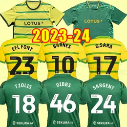 23 24 né Wich Pukki Soccer Maglie Città 2023 2024 Home Yellow Away Third Men Kit Shirt Football Hugill Rashica McLean Dowell Buendia Tzolis Sargent