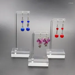 Jewelry Pouches F19D 3Pieces Acrylic L-shaped Earring Necklace Display Stand Table Top Decor