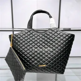 Designer -Einkaufstasche YslShandbag Icare Maxi Bag Umhängetaschen Großer Hobo -Taschen -Scheck Lambleder Black Leder Geldbeutel Designerin Frau Handtasche Hochqualität für Frauenhandtaschen