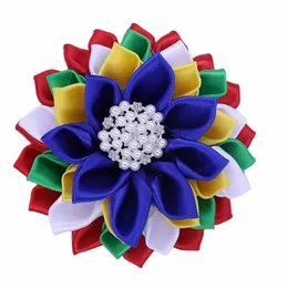 Pins Brooches Rainbow Satin Flower Dress Shoulder Corsage Order Of The Easter Star Pin OES Brooch 230809