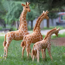Nadziewane pluszowe zwierzęta duże rozmiar pluszowe żyrafa miękkie wypchane życie zwierzęta żyrafie miękkie lalki dekoracje domowe dzieci urodziny prezent urodzinowy