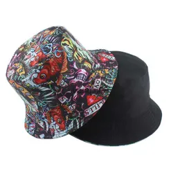 Breda randen hattar hink hattar 2021 harajuku fiskare hatt reversibla hink hattar för män kvinnor mode bob chapeau street hip hop hink hink hkd230810