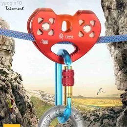 Rock Protection Professional Climbers Ropeway Double Slide Zipline High-altitude Outdoor Transportation Ropeway Pulley Rock Climbing Accessories HKD230810