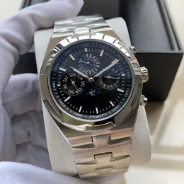 Sürekli Takvim 4300V/120R-B509 Otomatik Erkekler İzle 4300 Moon Faz Mavi Dial Gül Altın Bilezik Hayır Kronograf Yeni Saatler TimezoneWatch E167