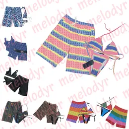 Par badkläder sexig bikini set sommarlov Kvinnor män strand baddräkt brev tryck simning shorts