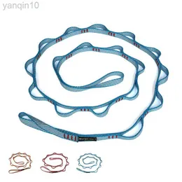 Rock Protection 120/150/180CM Outdoor Climbing Rope Climbing Auxiliary Rope Downhill Aerial Yoga Hammock Daisy Ring Sling Equipment Wear Ring HKD230810