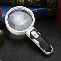 Andra optikinstrument 20 gånger Optiskt förstoringsglas med LED -lampdiameter 80mm handhållen bakgrundsbelyst förstoring för att läsa lupa con luz led 230809