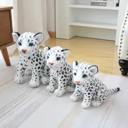Fyllda plyschdjur 23 cm Simulering Snow Leopard Cheetah Plush Toy Stuffed Soft Forest Animal Lion Doll Toys For Kids Girls Birthday Present